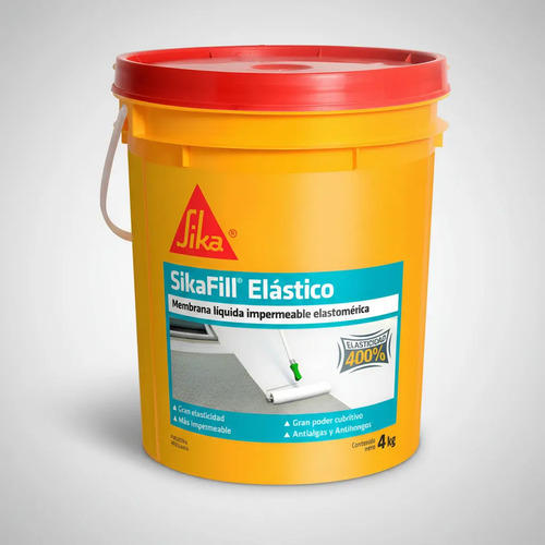 Membrana Liquida 4 Kg Pintura Sikafill Elastico Sika Blanco Mate - Imagen 2