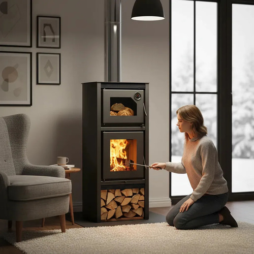 Calefactor Metávila Con Horno 1290gf Incluye Kit De Instalación Por Pared