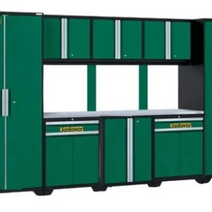 Gabinete Modular Taller Hogar Herramientas Jadever 8 Piezas Color Verde Musgo