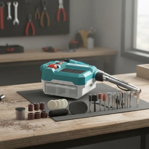 Mini Torno Total Con 40 Accesorios Y Flexible Sin Bat 20v N/a