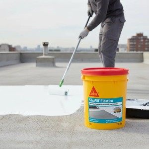 Membrana Liquida 4 Kg Pintura Sikafill Elastico Sika  Blanco Mate
