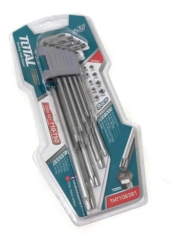 Juego Set Llaves Torx Larga Total Industrial 9 Pz T10 - T50 - Imagen 6