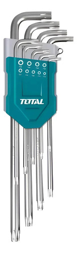 Juego Set Llaves Torx Larga Total Industrial 9 Pz T10 - T50
