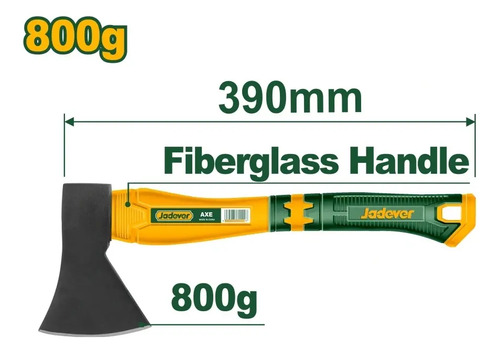 Hacha De Mano Mango Fibra 800g Jadever Jdhm6308 - Imagen 2