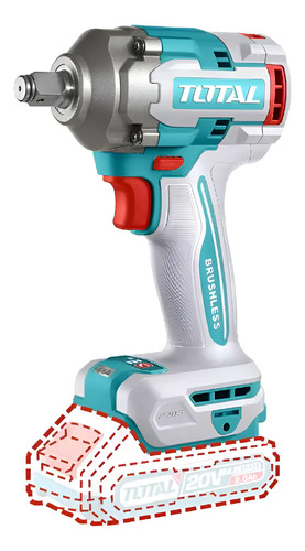 Llave Impacto 400nm S/carb S/bat Total Tiwli20401 Industrial Turquesa 50 Hz / 60 Hz - Imagen 7