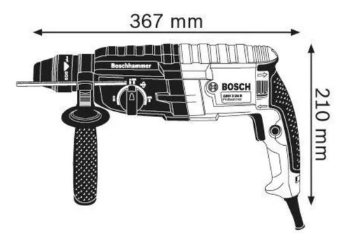 Rotomartillo Bosch Sds-plus 800w 2,7j Con Maletin Gbh 2-24 D Azul 50-60 - Imagen 3