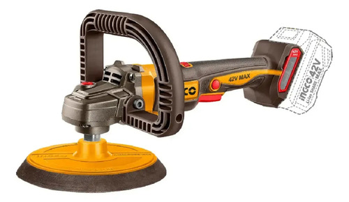 Lustra Pulidora A Bateria 42v Brushless 150mm C/accesorios Naranja Claro - Imagen 6