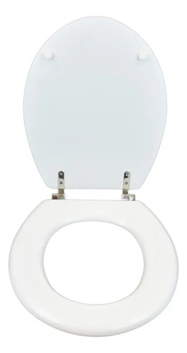 Asiento Tapa De Inodoro Water Universal Blanca Madera Blanco Blanco - Imagen 6