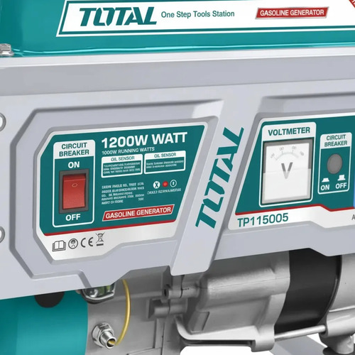 Generador A Nafta Total 1200w Motor 4 Tiempos Ohv - Tanque 5.5 Litros, Peso 24kg - Tp115005 - Imagen 3