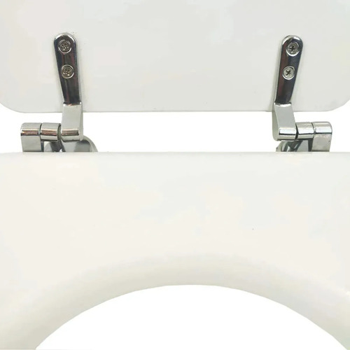 Asiento Tapa De Inodoro Water Universal Blanca Madera Blanco Blanco - Imagen 7