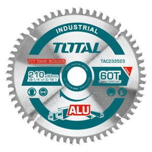 Disco De Corte Para Aluminio 210mm 60 Diente Total Tac233523 Plateado