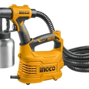 Pistola Rociadora Eléctrica Ingco De Aluminio Con Tacho De 800ml Amarillo