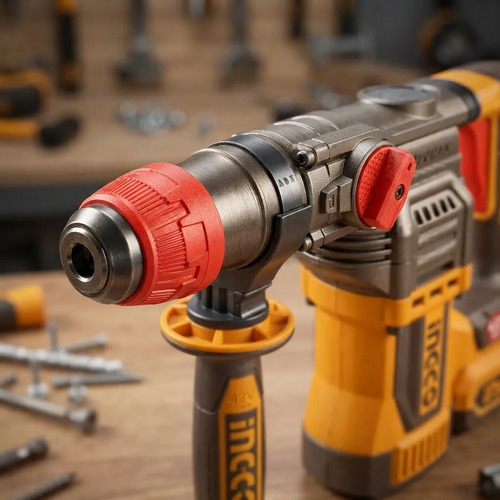 Rotomartillo 42v 28mm 1-1/8 4.5j Acc Ingco Crhli42288 Amarillo 50hz/60hz - Imagen 3