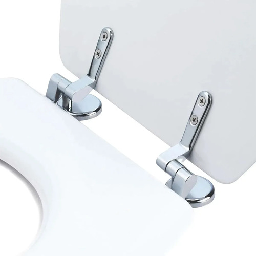 Asiento Tapa De Inodoro Water Universal Blanca Madera Blanco Blanco - Imagen 8
