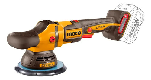 Lustra Pulidora A Bateria 42v Brushless 150mm C/accesorios Naranja Claro - Imagen 2