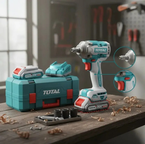 Llave Atornillador De Impacto Total 20v Brushless C/bateria Turquesa 50-60 - Imagen 6